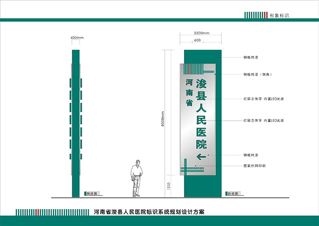 医院户外形象立牌设计制作