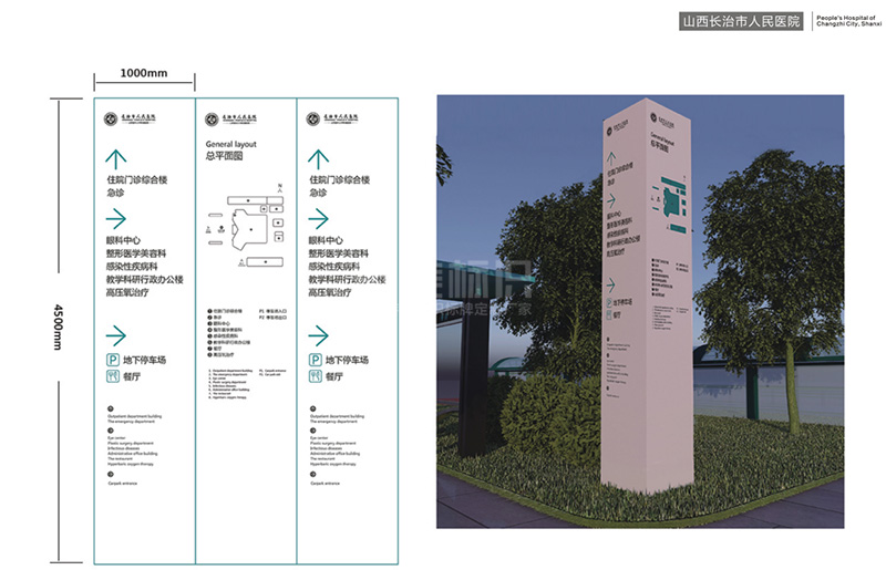 医院户外多功能导视牌