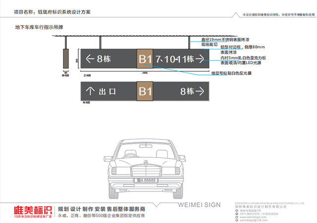 房地产地下车库吊牌设计制作